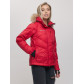 Пуховик еврозима с мехом Valianly красного цвета 22107Kr