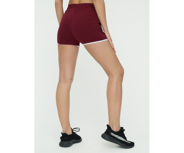 Спортивные шорты женские бордового цвета 3019Bo
