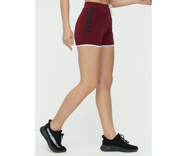 Спортивные шорты женские бордового цвета 3019Bo