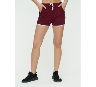 Спортивные шорты женские бордового цвета 3019Bo