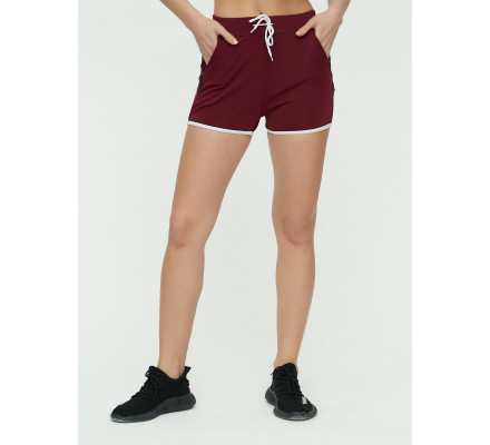 Спортивные шорты женские бордового цвета 3019Bo