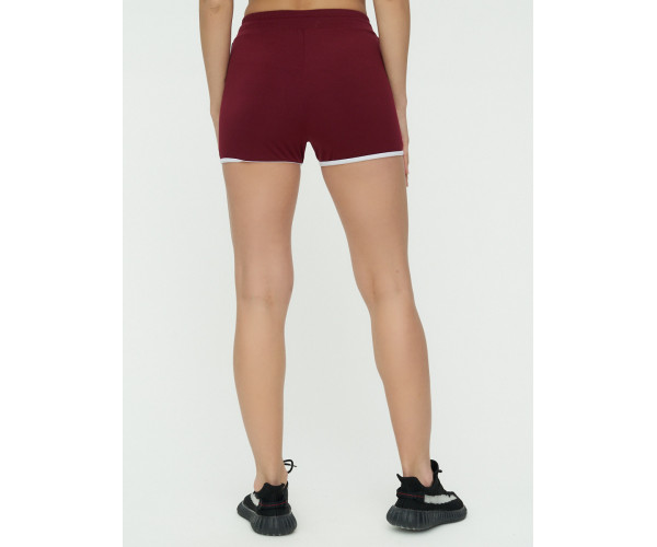 Спортивные шорты женские бордового цвета 3019Bo