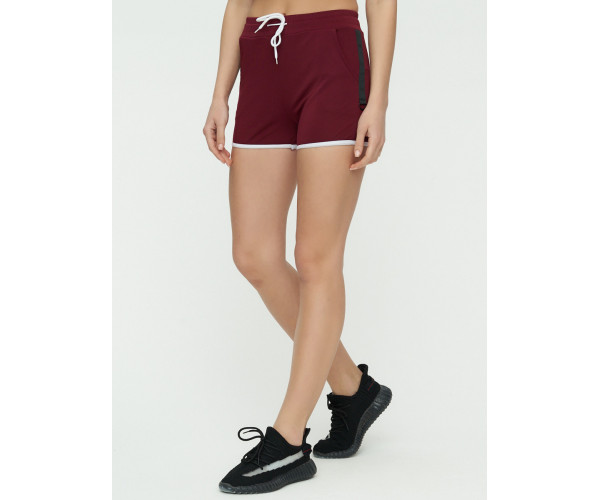 Спортивные шорты женские бордового цвета 3019Bo