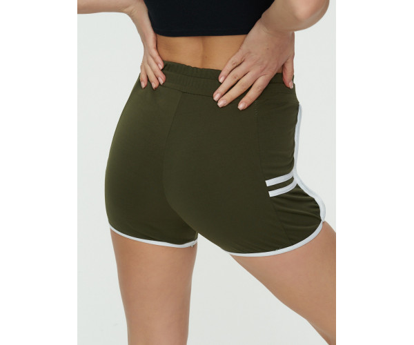 Спортивные шорты женские хаки цвета 3010Kh