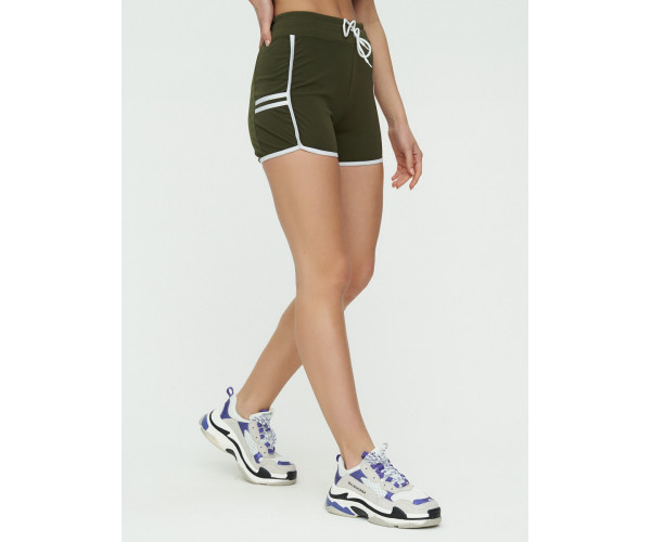 Спортивные шорты женские хаки цвета 3010Kh
