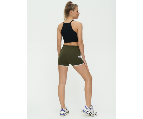 Спортивные шорты женские хаки цвета 3010Kh