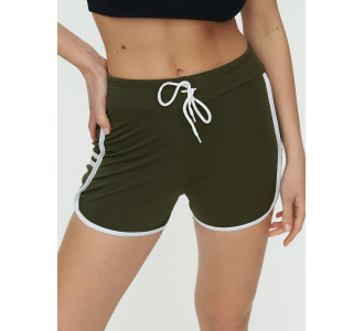 Спортивные шорты женские хаки цвета 3010Kh