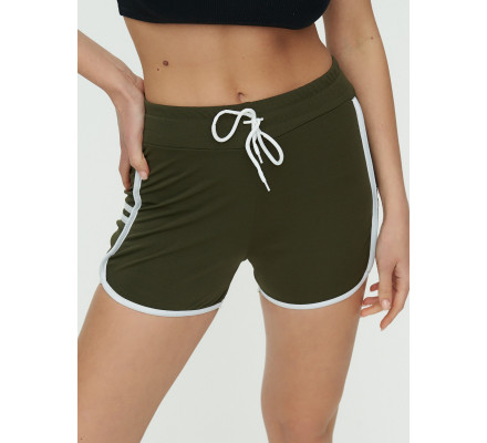 Спортивные шорты женские хаки цвета 3010Kh