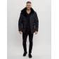 Куртка классическая с мехом мужская черного цвета 3166Ch