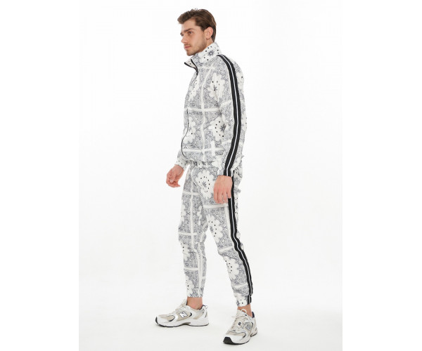 Спортивный костюм плащевка белого цвета 9148Bl