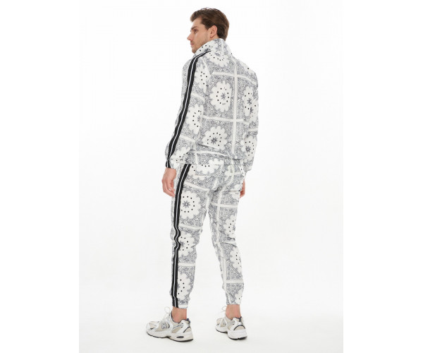 Спортивный костюм плащевка белого цвета 9148Bl