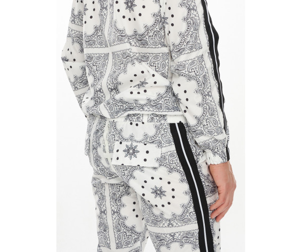 Спортивный костюм плащевка белого цвета 9148Bl