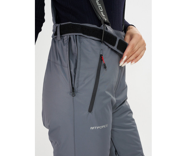 Брюки горнолыжные серого цвета 916Sr