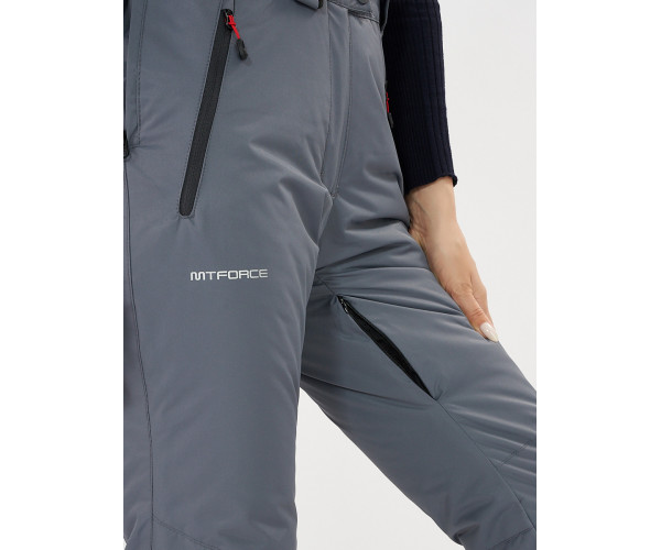 Брюки горнолыжные серого цвета 916Sr