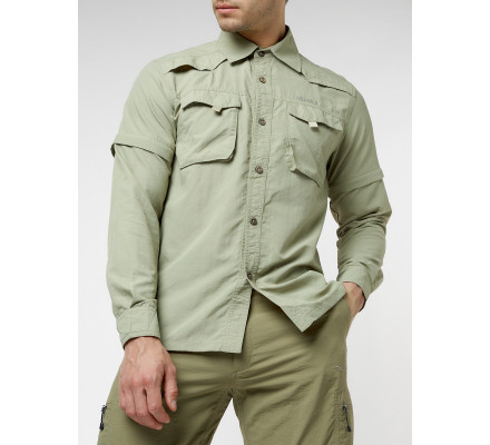 Рубашка классическая мужская бежевого цвета 12003B