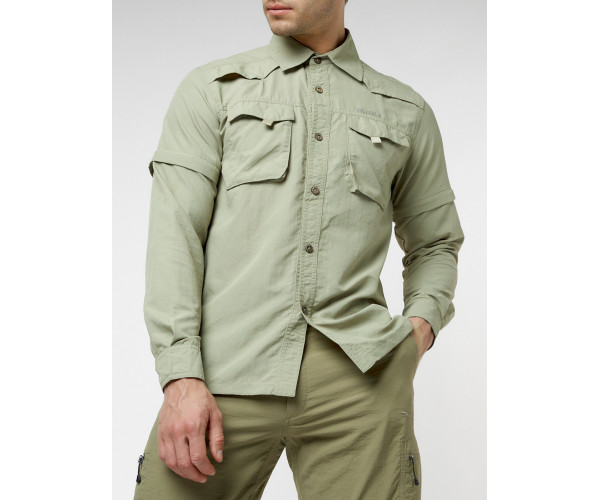 Рубашка классическая мужская бежевого цвета 12003B