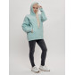 Худи женское оверсайз с начосом бирюзового цвета 1086Br