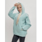 Худи женское оверсайз с начосом бирюзового цвета 1086Br