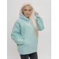 Худи женское оверсайз с начосом бирюзового цвета 1086Br
