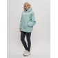Худи женское оверсайз с начосом бирюзового цвета 1086Br
