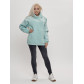 Худи женское оверсайз с начосом бирюзового цвета 1086Br