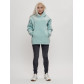 Худи женское оверсайз с начосом бирюзового цвета 1086Br