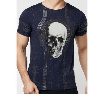 Подростковая футболка темно-синего цвета 220034TS