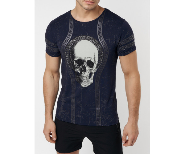 Подростковая футболка темно-синего цвета 220034TS