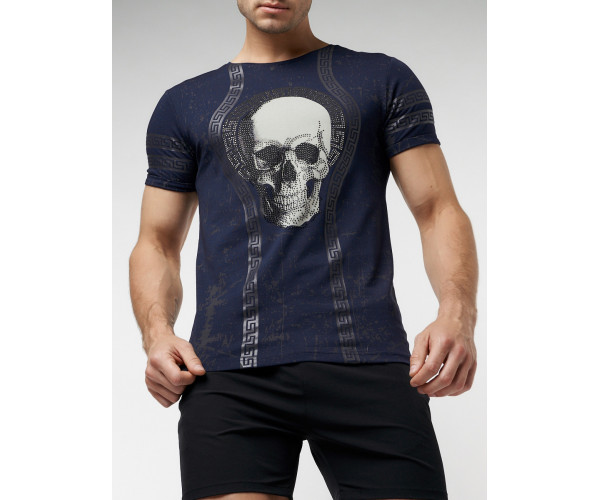 Подростковая футболка темно-синего цвета 220034TS