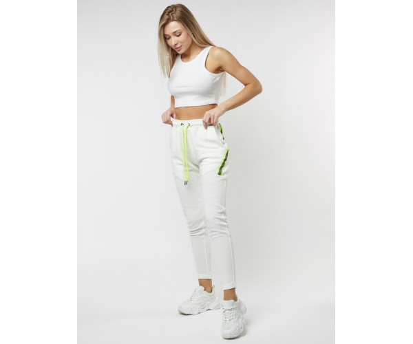 Брюки зауженные женские белого цвета 222066Bl