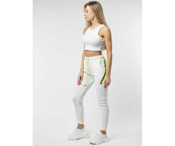 Брюки зауженные женские белого цвета 222066Bl