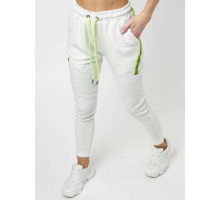 Брюки зауженные женские белого цвета 222066Bl