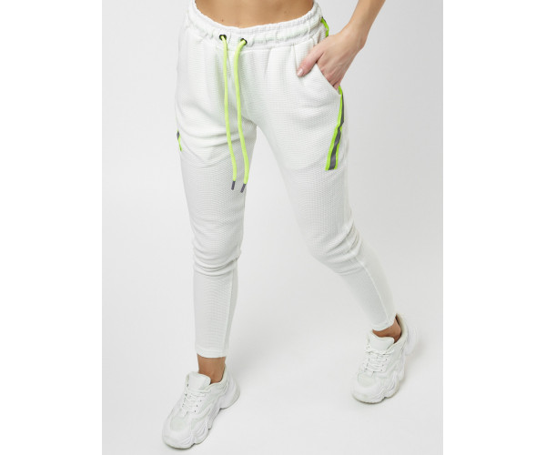 Брюки зауженные женские белого цвета 222066Bl