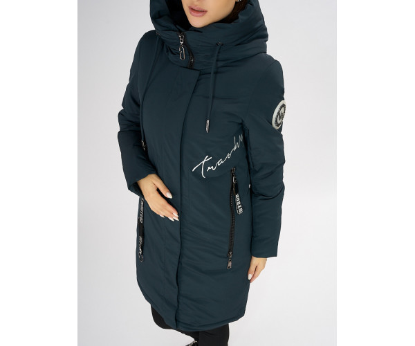 Куртка зимняя темно-зеленого цвета 72115TZ