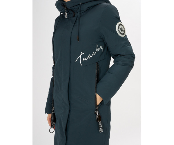 Куртка зимняя темно-зеленого цвета 72115TZ