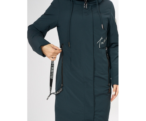 Куртка зимняя темно-зеленого цвета 72115TZ