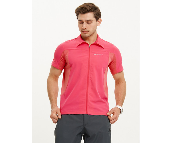 Футболка спортивная поло Valianly мужская розового цвета 93426R