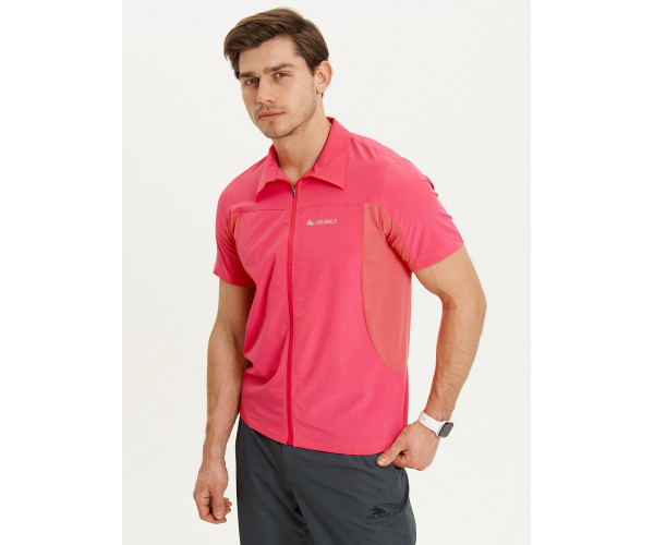 Футболка спортивная поло Valianly мужская розового цвета 93426R
