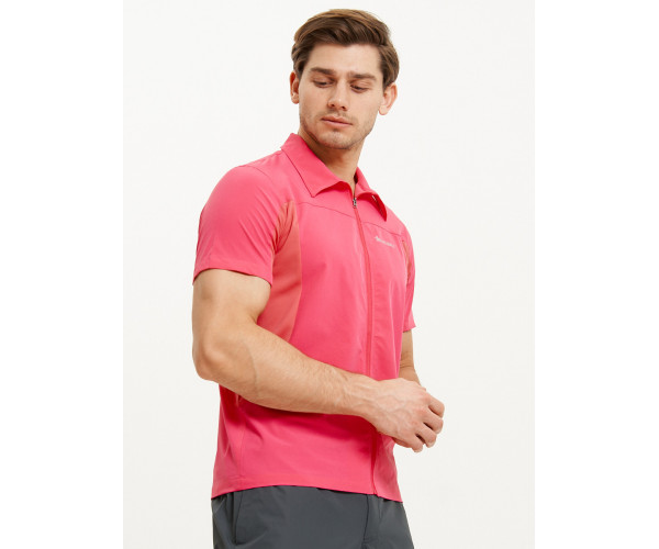 Футболка спортивная поло Valianly мужская розового цвета 93426R