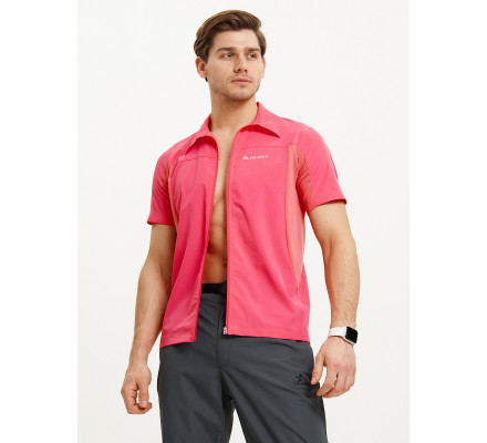 Футболка спортивная поло Valianly мужская розового цвета 93426R