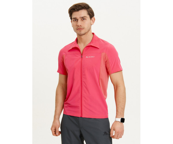 Футболка спортивная поло Valianly мужская розового цвета 93426R