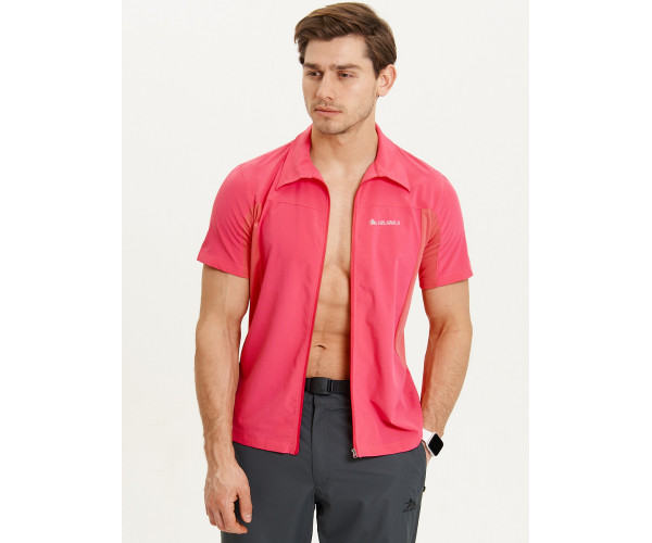 Футболка спортивная поло Valianly мужская розового цвета 93426R