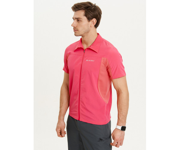 Футболка спортивная поло Valianly мужская розового цвета 93426R
