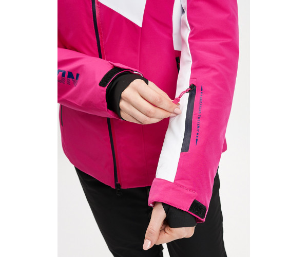 Горнолыжный костюм женский розового цвета 077030R