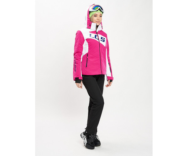 Горнолыжный костюм женский розового цвета 077030R