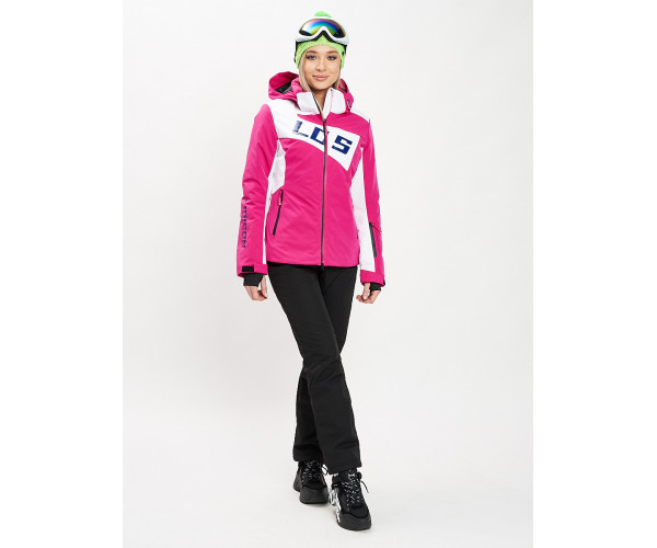 Горнолыжный костюм женский розового цвета 077030R