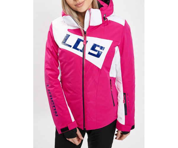 Горнолыжный костюм женский розового цвета 077030R