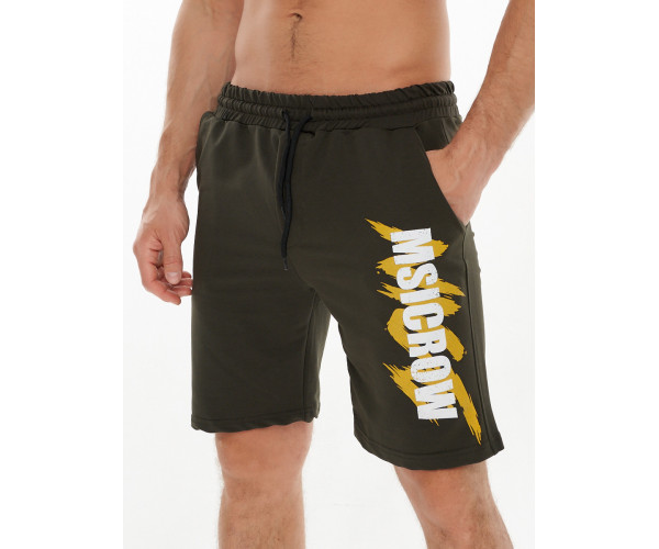 Костюм шорты и футболка 220007 цвета хаки 221007Kh