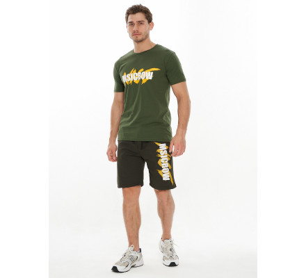 Костюм шорты и футболка 220007 цвета хаки 221007Kh