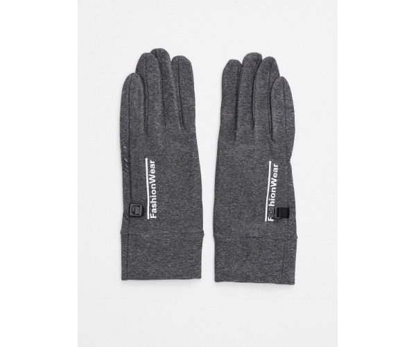 Спортивные перчатки демисезонные женские серого цвета 602Sr